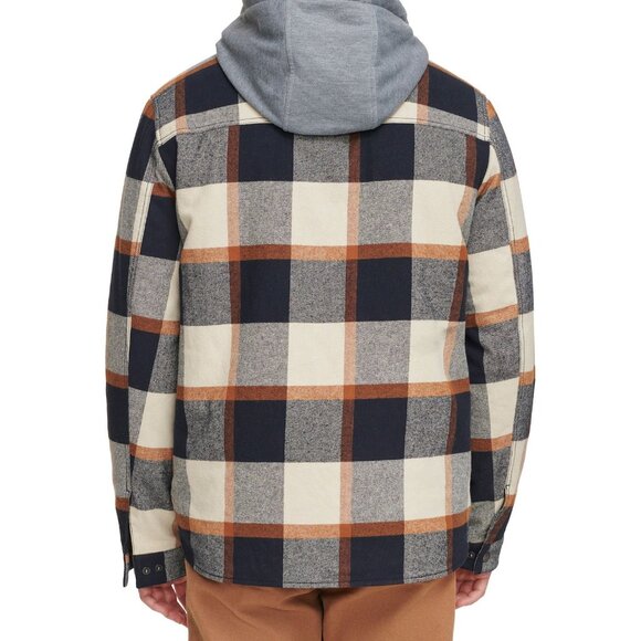 Levi's Plaid Sherpa Lined Hoodie Jacket Insulated $148 Levis - Picture 5 of 14